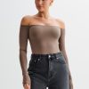 Peta Off Shoulder Modal Long Sleeve Bodysuit - Coco