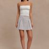 Arya Longline Spaghetti Strap Top - White