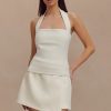Amelita Suiting Halter Top - Ivory