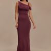 Janette Recycled Nylon And Mesh Sleeveless Maxi Dress - Mahogany