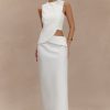 Astrid Suiting Midi Skirt - White