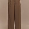 Faith Suiting Wide Leg Pant - Cacao Brown