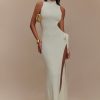 Stephanie Cut Out Knit Maxi Dress - Ivory