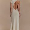 Katerina Scuba Jersey Cut Out Maxi Dress - Ivory