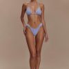Persephone Gingham Bikini Bottoms - Lilac