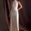 Violet Sleeveless Satin Maxi Dress - Blush Gold