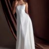 Rosella Satin Strapless Maxi Dress - White