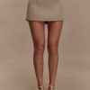 Hayes Faux Suede Belted Mini Skirt - Sand