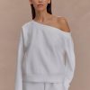Aiden Slouchy Crew Jumper - Ivory