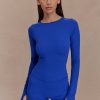 Eliana Long Sleeve Active Top - Cobalt
