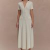 Pearson Short Sleeve Knit Midi Dress - Ivory