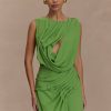 Oria Chiffon Mini Dress - Green