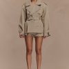Alden Short Trench Jacket - Pebble