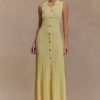 Margie Sleeveless Knit Midi Dress - Lemon