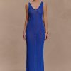Ari Tape Yarn Knit Maxi Dress - Cobalt Blue