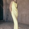 Lorieanne Draped Maxi Dress - Lemon