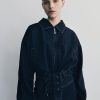 Fallon Cropped Denim Jacket - Indigo Blue