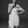Claudine Taffeta Floral Mini Dress - White