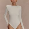 Elsie Shoulder Pad Bodysuit - Ivory