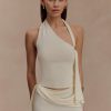 Xanthia Knit Halter Top - Ivory