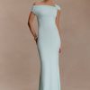 Kinsley Slinky Maxi Dress With Hardware - Lagoon