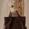 Baylor Faux Suede Bag - Chocolate