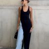 Ellerie Longline Racerback Top - Black