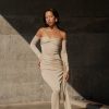 Ingrid Metallic Knit Maxi Dress - Bronze